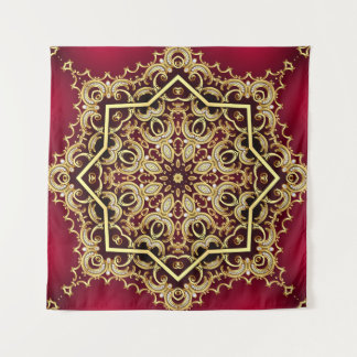 Elegant frame: pearl and gold. tapestry