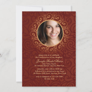 Elegant Frame Photo Confirmation Invitation