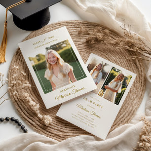 Elegant Frame Photo Graduation Invitation