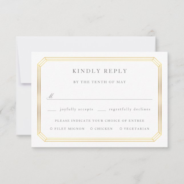 Elegant frame response card (Front)