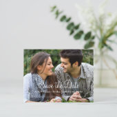 Elegant Frame Save the Date Photo Postcard (Standing Front)