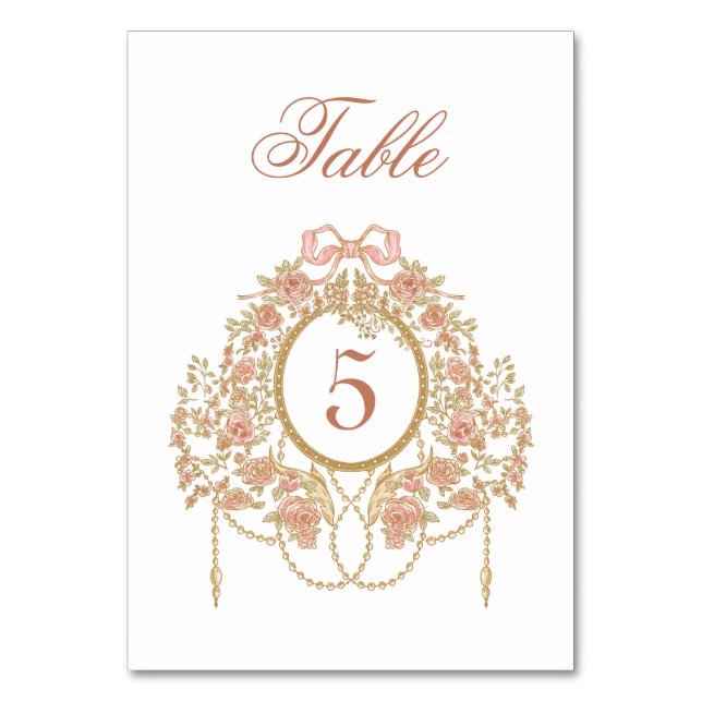Elegant Frame Table Number (Front)