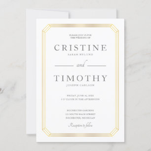 Elegant frame wedding invitation
