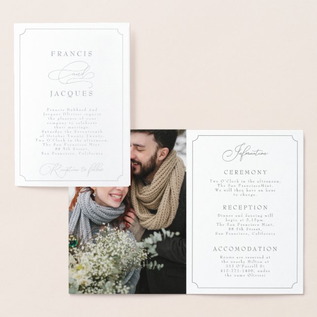 elegant frame wedding invitation (PORTRAIT) (Display)