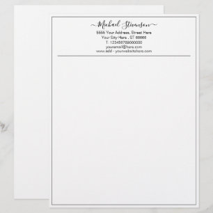 Elegant Frame Your Business Personalized Office Letterhead