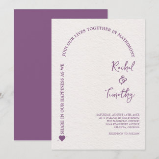 Elegant Framed in Faith Hot Pink Wedding Invitation