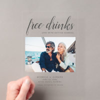 Elegant Free Drinks Photo Wedding 