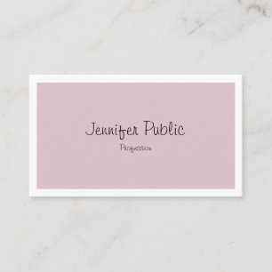 Elegant Freehand Script Clean Design Plain Trendy Business Card