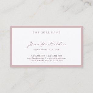 Elegant Freehand Script Minimalist Modern Simple Business Card