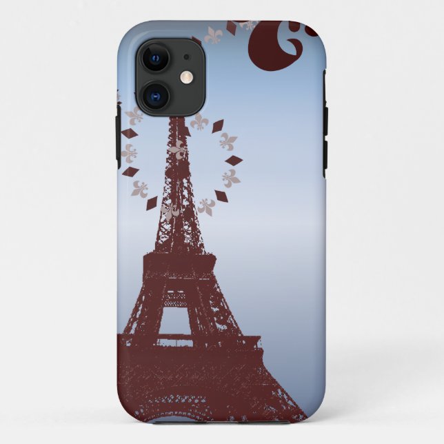 elegant french art paris eiffel tower Case-Mate iPhone case (Back)