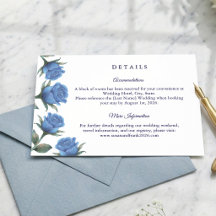 Elegant French Blue Rose Watercolor Wedding