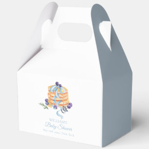Elegant French Blueberry Pancake Baby Shower Favor Box