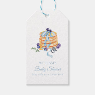 Elegant French Blueberry Pancake Baby Shower Gift Tags