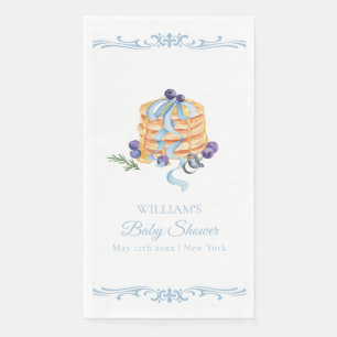 Elegant French Blueberry Pancake Baby Shower Napkin