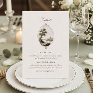 Elegant French Chateau Wedding Details  Enclosure Card
