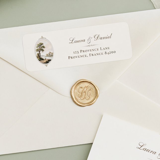 Elegant French Chateau Wedding Return Address (Creator Uploaded)