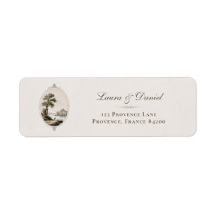 Elegant French Chateau Wedding Return Address
