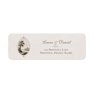 Elegant French Chateau Wedding Return Address