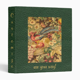 Elegant French Country Bird Floral Pattern Binder