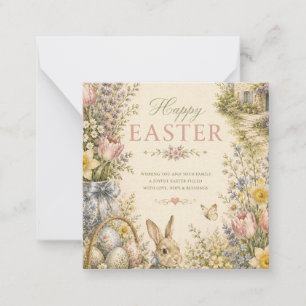 Elegant French Country Easter Greeting Vintage Card