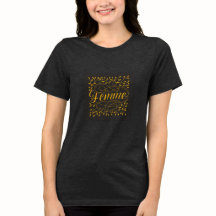Elegant French Femme Calligraphy Botanical Gold