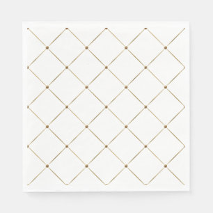 Elegant French Harlequin Black Gold Classic Napkin