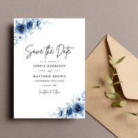 Elegant French Vintage Blue Floral Wedding