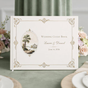 Elegant French Vintage Chateau Wedding Guest Book