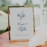 Elegant French Vintage Jouy Card and Gifts Sign<br><div class="desc">A Parisian Touch: Elegant French Vintage Jouy Card & Gifts Sign Welcome guests to your celebration with a touch of Parisian charm using this elegant French vintage Jouy card and gifts sign. It adds a touch of sophistication and sets the tone for a thoughtful and stylish event.This elegant sign isn't...</div>