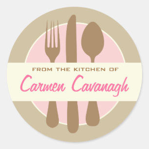 Elegant "From the kitchen of" stickers