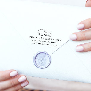 Elegant from wedding return address self-inking stamp