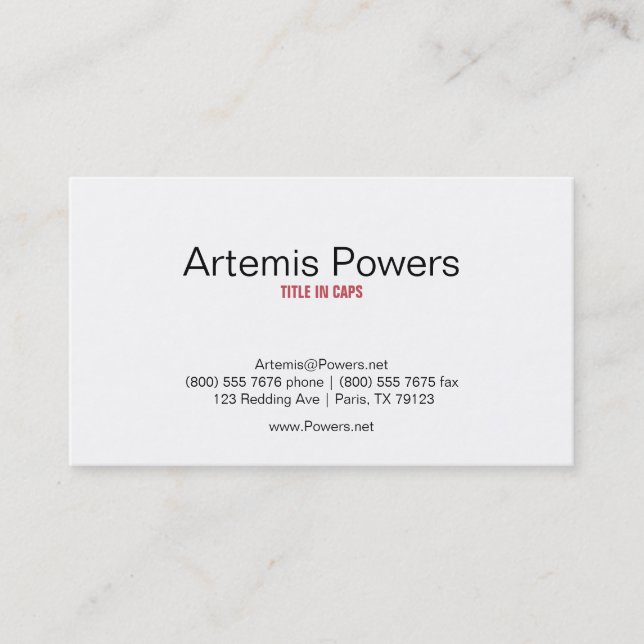 Elegant Front Circles Back Business Card (Front)