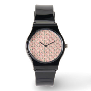 Elegant  froral  Pink Watch