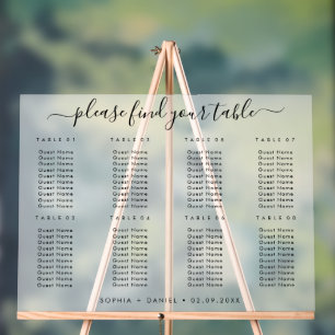 Elegant Frosted Acrylic Seating Chart For Wedding