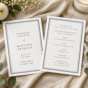 Elegant Funeral Classic Order of Service Program