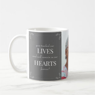 Elegant Funeral Grey Tribute In Loving Memory  Coffee Mug