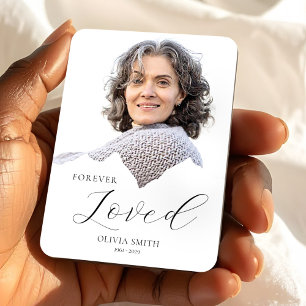 Elegant Funeral Keepsake Photo Memorial Favour Magnet