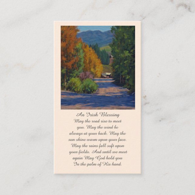 Elegant Funeral Memorial Service Card (Front)
