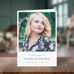 Elegant Funeral   Minimalist Order of Service Program