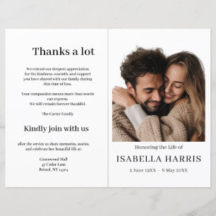 Elegant Funeral Order of Service Design