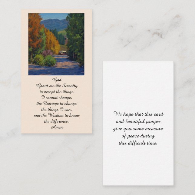 Elegant Funeral Service Memorial Card (Front/Back)