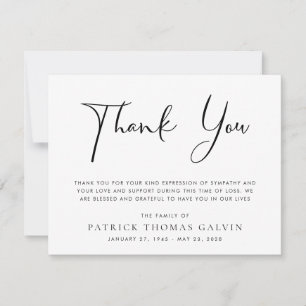 Elegant Funeral Thank You