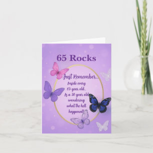 Elegant & Funny 65th Milestone Birthday Card