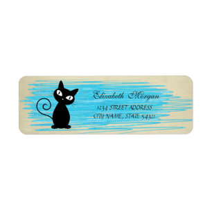 Elegant Funny Cute  Cat  Label