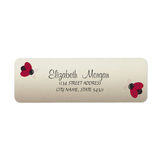 Elegant Funny Cute Ladybugs Label Return Address Label