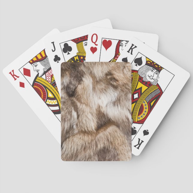Elegant fur texture playing cards (Back)