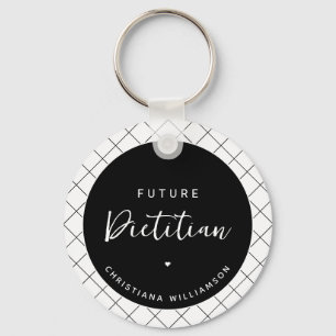 Elegant Future Dietician Personalized Keychain