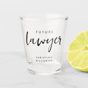 Elegant Future Lawyer Personalized Shot Glass