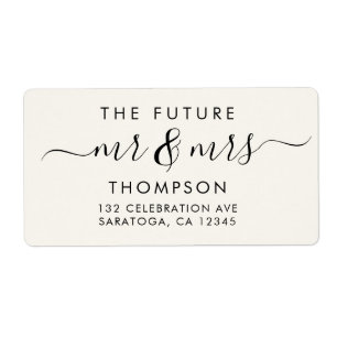 Elegant Future MR and MRS Script Modern Ivory