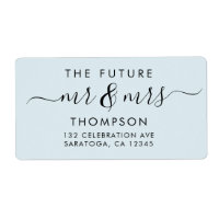 Elegant Future MR and MRS Script Modern Light Blue